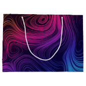 Sixties Vibe Cirkels & Swirls Koel Patroon Groot Cadeauzakje (Achterkant)