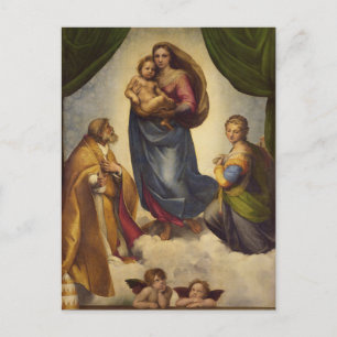 Sixtijnse Madonna van Raphael Briefkaart