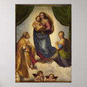 Sixtijnse Madonna van Raphael Poster (Voorkant)