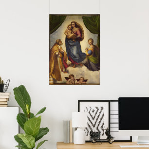 Sixtijnse Madonna van Raphael Poster