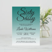 Sixty and Sassy Emerald Green 60th Birthday Kaart (Staand voorkant)