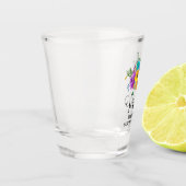 Sixty' Bright & Bold Floral 60ste verjaardag Shot Glas (Links)