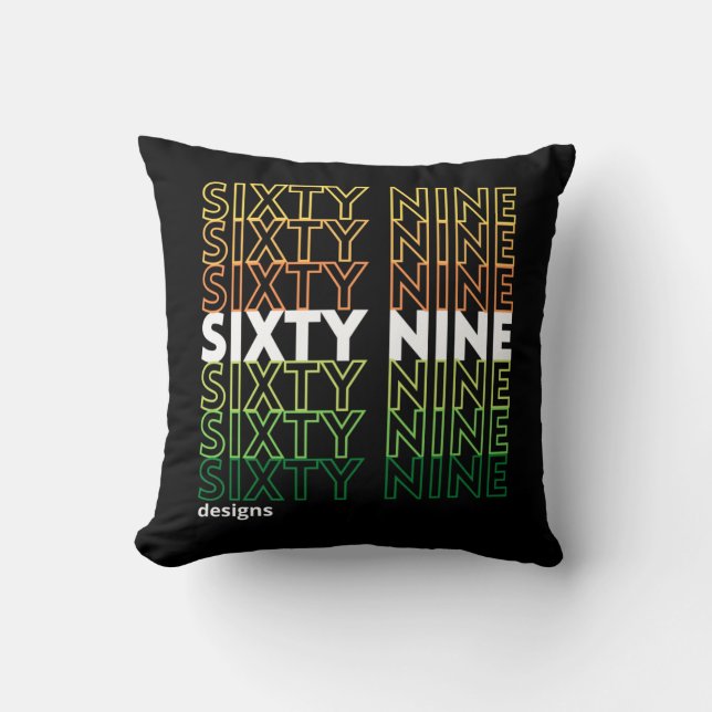 "SIXTYNINE DESIGN" logo Kussen (Voorkant)