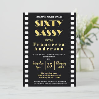 Sixy & Sassy Chic Black Gold 1920s Movie Theme Kaart