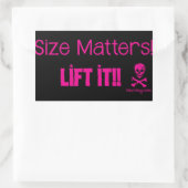 Size Matters - Til het op!! Rechthoekige Sticker (Tas)