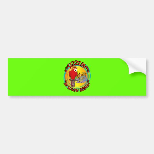 SIZZELENDE PAPEGAAIEN BUMPERSTICKER (Voorkant)