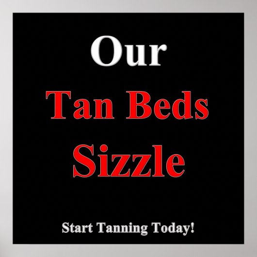 Sizzle Tan Tanning Poster Matte (Voorkant)
