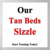 Sizzle Tan Tanning Poster Matte (Devant)