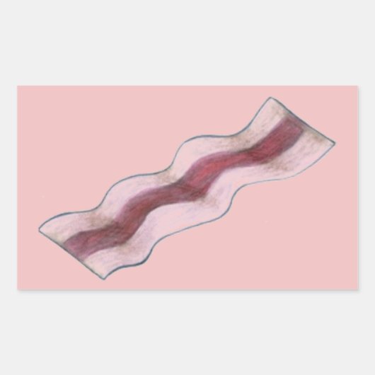 Sizzlin' Bacon Strips Breakfast Food Stickers (Voorkant)