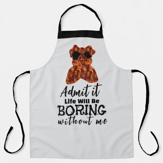 Sizzling Bacon Schort:  Chef Humor Schort (Voorkant)