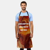 Sizzling Bacon Schort: Grappige Aangepaste Bacon Q Schort (Gedragen)