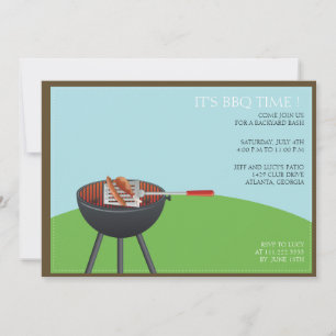 Sizzling barbecue - barbecue invitations artistiqu