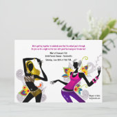 Sizzling Chicks Girl's Night Out uitnodiging (Staand voorkant)