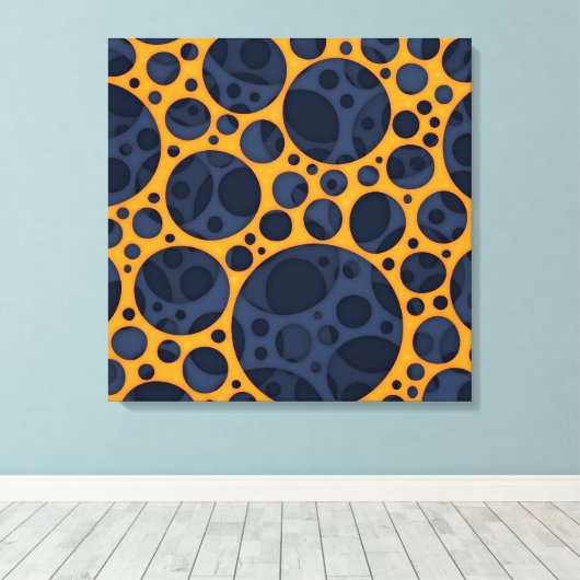 Sizzling Trippy Abstracte Lava Gaten Ontwerppatroo Canvas Afdruk (Insitu (Houten vloer))