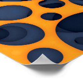 Sizzling Trippy Abstracte Lava Gaten Ontwerppatroo Poster (Hoek)