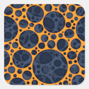 Sizzling Trippy Abstracte Lava Gaten Ontwerppatroo Vierkante Sticker
