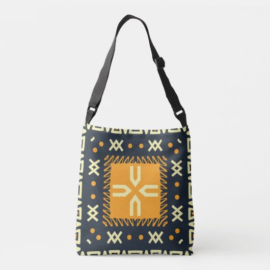 Sjaal ontwerp: Indiase Batikplein. Crossbody Tas (Achterkant)