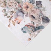 Sjabbykolibrie en -rozen tissuepapier (Detail)