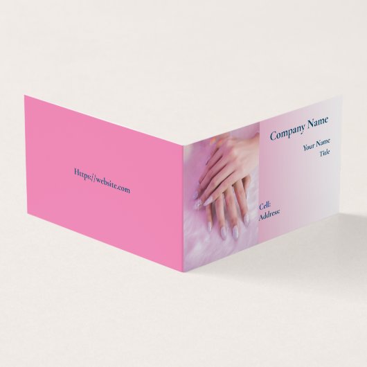 SJABLONE ZAKENKAARTEN NAGELSALON VISITEKAARTJES (Buitenkant)