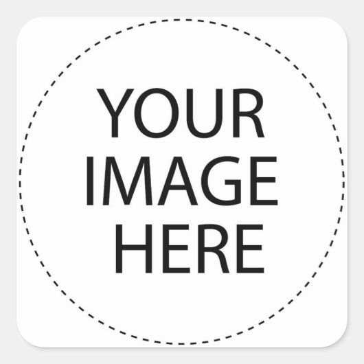 Sjablonen Koffie Vierkante Sticker (Voorkant)