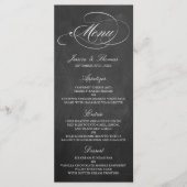 Sjablonen van het Elegant Chalkboard Wedding Menu (Voorkant)