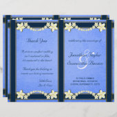 Sjablonen van het Rustic Blue Floral Wedding Progr (Voorkant / Achterkant)