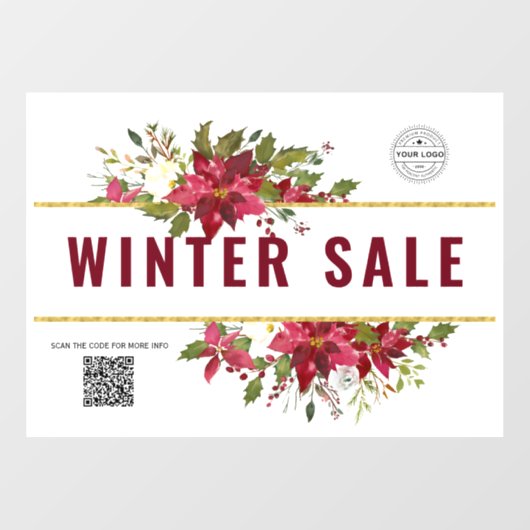 Sjablonen voor feestdagen in de winterwinkel raamsticker (Vel)