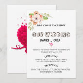 Sjablonen voor huwelijksuitnodiging kaart (Voorkant / Achterkant)