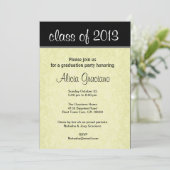 sjabloon 2012 Graduation Peach Damask Kaart (Staand voorkant)