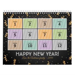 Sjabloon 2022 Glitter Aangepaste foto voor de reek Kalender