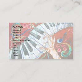 Sjabloon 2 voor Piano-visitekaartjes (licht) Visitekaartje