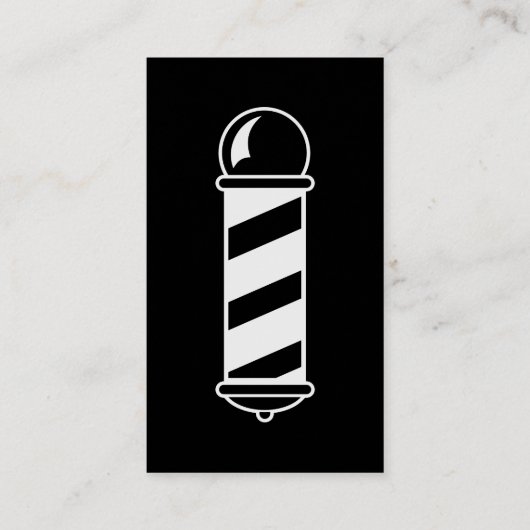 Sjabloon 2-zijdig zwart-wit Barber Visitekaartje (Achterkant)