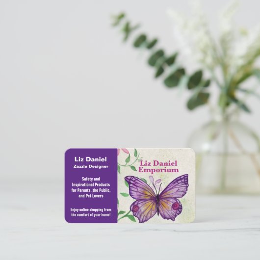 SJABLOON - 3,5 x 2,0-inch Visitekaartje (Staand voorkant)