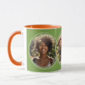 Sjabloon 3 Cirkelfoto's Collage Groen C111 Mok (Links)