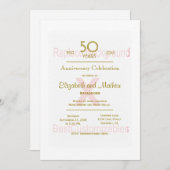 Sjabloon 50-jarig jubileum kaart (Voorkant / Achterkant)