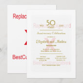 Sjabloon 50ste verjaardag kaart (Voorkant / Achterkant)