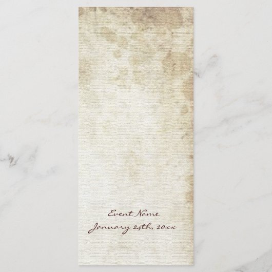 Sjabloon Aangepast evenementprogramma (Achterkant)