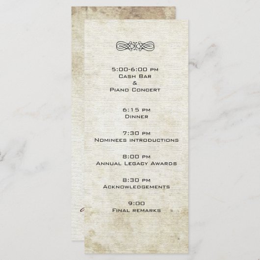 Sjabloon Aangepast evenementprogramma (Voorkant / Achterkant)