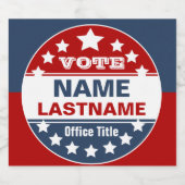 Sjabloon Aangepaste campagne Bier Etiket (Enkel label)