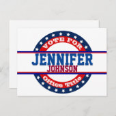 Sjabloon Aangepaste campagne Briefkaart (Voorkant / Achterkant)