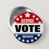 Sjabloon Aangepaste campagne stemmen Ronde Button 7,6 Cm (Voorkant /achterkant)