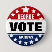 Sjabloon Aangepaste campagne stemmen Ronde Button 7,6 Cm (Voorkant)
