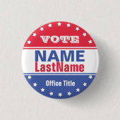 Sjabloon Aangepaste campagne voor verkiezingen Ronde Button 3,2 Cm (Voorkant)