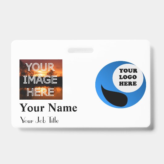 Sjabloon Aangepaste foto-badge Badge (Voorzijde)