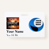 Sjabloon Aangepaste foto-badge Badge (Voorkant)