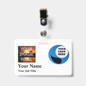 Sjabloon Aangepaste foto-badge-naamtag Badge (Voorzijde met clip)