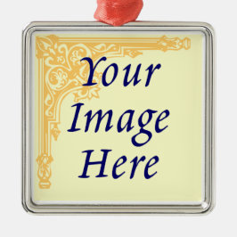 Sjabloon Aangepaste foto-Ornament Metalen Ornament