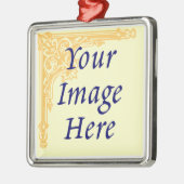 Sjabloon Aangepaste foto-Ornament Metalen Ornament (Links)