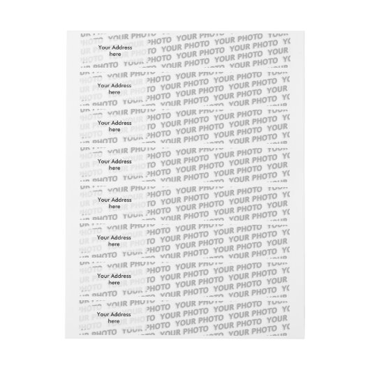 Sjabloon - Aangepaste jouw tekst, afbeelding en ac Adreslabel Wikkel (Vel)