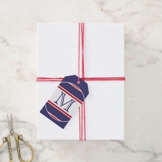 Sjabloon - Aangepaste jouw tekst, monogram en back Cadeaulabel (Met Touw)